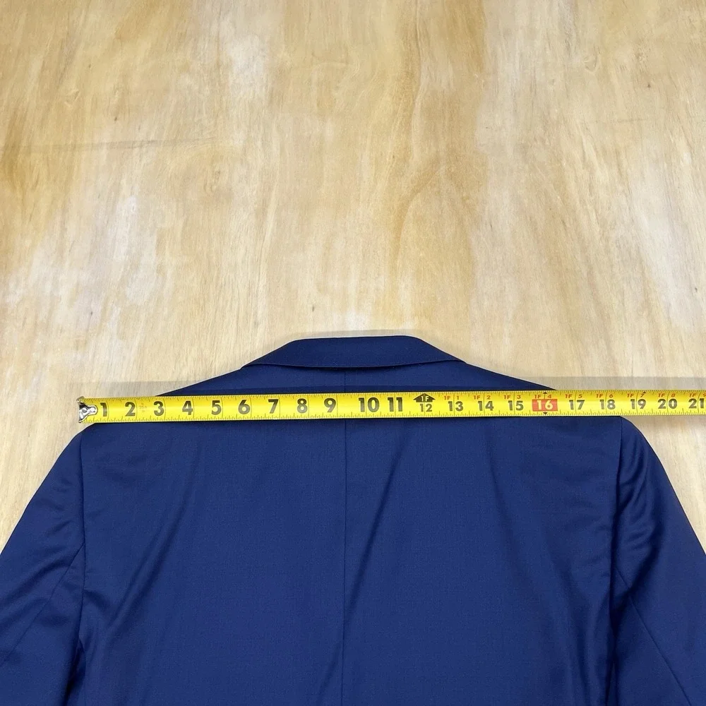 DKNY Blazer Jacket Sport Coat Mens 40R Slim‎ Fit Wool Navy